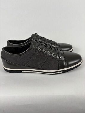 Zanzara, Dark Gray/Black, Leather/Canvis, Style Dress Shoes, Size Men's 10